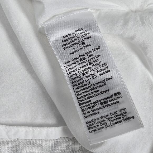 J. Crew Maxine eyelet shift dress in linen‎ White S CA707 - Picture 5 of 8